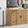 Garage Storage Cabinet Artisan Oak - Solid Wood, 30x51x85 cm