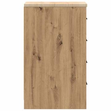 Garage Storage Cabinet Artisan Oak - Solid Wood, 30x51x85 cm