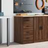 Garage Storage Cabinet Brown Oak - 40x51x85 cm Solid Wood