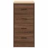 Garage Storage Cabinet Brown Oak - 40x51x85 cm Solid Wood