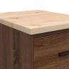 Garage Storage Cabinet Brown Oak - 40x51x85 cm Solid Wood