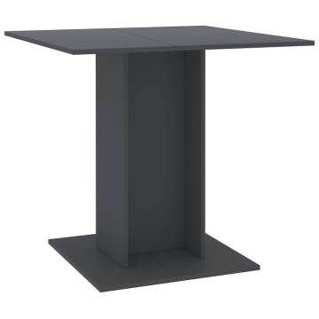 Stylish Grey Dining Table 80x80 cm | Durable Engineered Wood