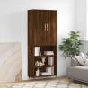 Highboard Brown Oak 69.5x34x180 cm Engineered Wood Colour brown oak Quantity in Package 1 Model 3 shelves 