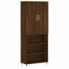 Stylish Highboard in Brown Oak - Engineered Wood | HipoMarket