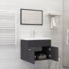  Bathroom Furniture Set Grey Engineered Wood Colour grey Size 60 x 38.5 x 46 cm Number of 1 Number of Pieces 