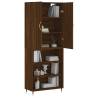 Stylish Highboard in Brown Oak - Engineered Wood | HipoMarket