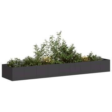 Stylish Black Steel Planter - 360x80x40 cm | HipoMarket