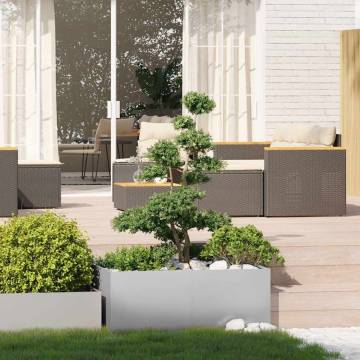 Stylish Galvanised Steel Planter 100x100x40 cm | HipoMarket