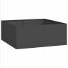 Stylish Black Steel Planter 100x100x40 cm for Outdoor Spaces