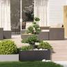 Stylish Black Steel Planter 100x100x40 cm for Outdoor Spaces