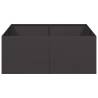 Stylish Black Steel Planter 100x100x40 cm for Outdoor Spaces