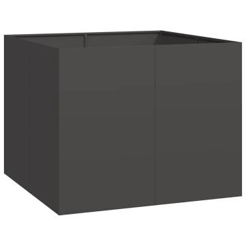 Stylish Black Steel Planter 100x100x80 cm | HipoMarket