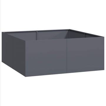 Stylish Planter Anthracite 100x100x40 cm Steel for Gardens