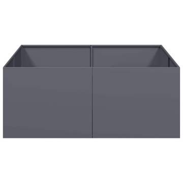 Stylish Planter Anthracite 100x100x40 cm Steel for Gardens