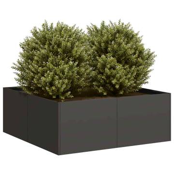 Stylish Black Steel Planter 80x80x30 cm | Hipomarket