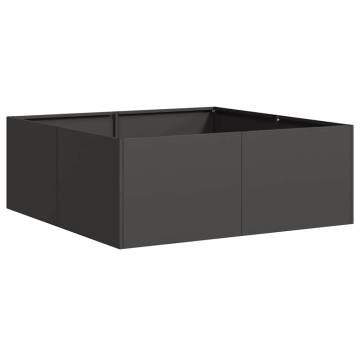 Stylish Black Steel Planter 80x80x30 cm | Hipomarket