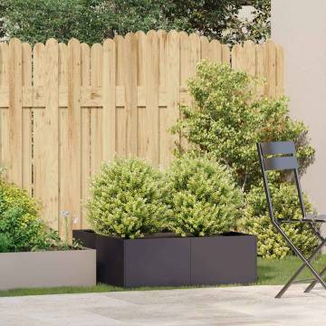 Stylish Black Steel Planter 80x80x30 cm | Hipomarket