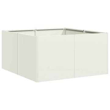 Stylish White Planter 80x80x40 cm | Cold-Rolled Steel