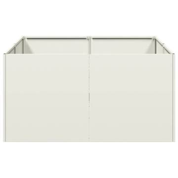 Stylish White Planter 80x80x40 cm | Cold-Rolled Steel