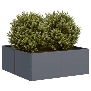 Stylish Anthracite Planter 80x80x30 cm - Durable Steel Design