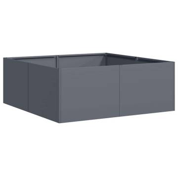 Stylish Anthracite Planter 80x80x30 cm - Durable Steel Design