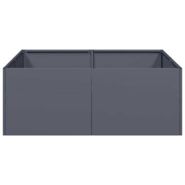 Stylish Anthracite Planter 80x80x30 cm - Durable Steel Design