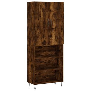 Stylish Highboard Smoked Oak - 69.5x34x180 cm | HipoMarket