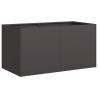 Stylish Black Planter 80x40x40 cm - Durable Cold-rolled Steel