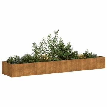 Planter Rusty 360x80x40 cm Weathering Steel - Durable & Stylish