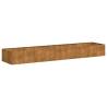 Planter Rusty 360x80x40 cm Weathering Steel - Durable & Stylish