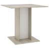 Elegant White and Sonoma Oak Dining Table - 80x80 cm