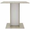 Elegant White and Sonoma Oak Dining Table - 80x80 cm