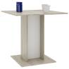 Elegant White and Sonoma Oak Dining Table - 80x80 cm