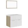 Stylish Bathroom Furniture Set - White & Sonoma Oak