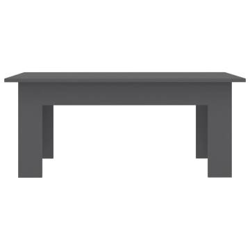 Stylish Grey Coffee Table - 100x60x42 cm Engineered Wood