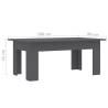 Stylish Grey Coffee Table - 100x60x42 cm Engineered Wood