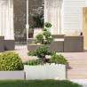 Stylish White Steel Planter 100x100x40 cm for Outdoor Spaces