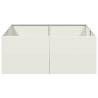 Stylish White Steel Planter 100x100x40 cm for Outdoor Spaces