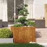 Stylish Rusty Planter 100x100x80 cm - Weathering Steel