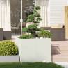 Planter White 100x100x80 cm Steel - Stylish & Durable Design