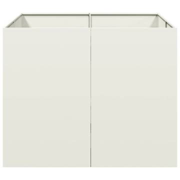 Planter White 100x100x80 cm Steel - Stylish & Durable Design