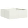 Stylish White Steel Planter 80x80x30 cm for Outdoor Spaces