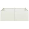 Stylish White Steel Planter 80x80x30 cm for Outdoor Spaces