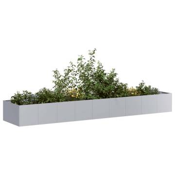 Stylish Galvanised Steel Planter 360x80x40 cm - Durable & Modern