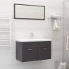  Bathroom Furniture Set High Gloss Grey Engineered Wood Colour high gloss grey Size 80 x 38.5 x 46 cm Number of 1 Number of Pieces 