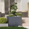 Stylish Anthracite Steel Planter 100x100x80 cm for Your Garden