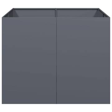 Stylish Anthracite Steel Planter 100x100x80 cm for Your Garden