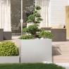 Stylish 100x100x80 cm Stainless Steel Planter | Hipomarket