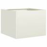 Stylish White Steel Planter - 40x40x30 cm for Your Garden