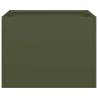 Olive Green Steel Planter 40x40x30 cm for Stylish Outdoor Spaces